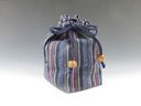 photo Japanese sake cup carrying pouch (Folkcraft style III)
