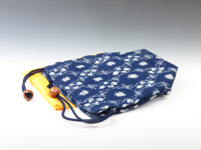 Japanese sake cup carrying pouch (Splashed pattern)