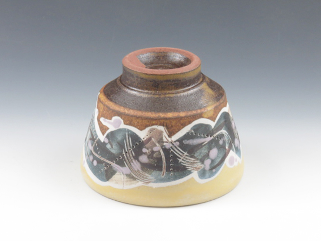 Mashiko-Yaki (Tochigi) Osamu Watanabe Japanese sake cup (guinomi)  2MAS0083