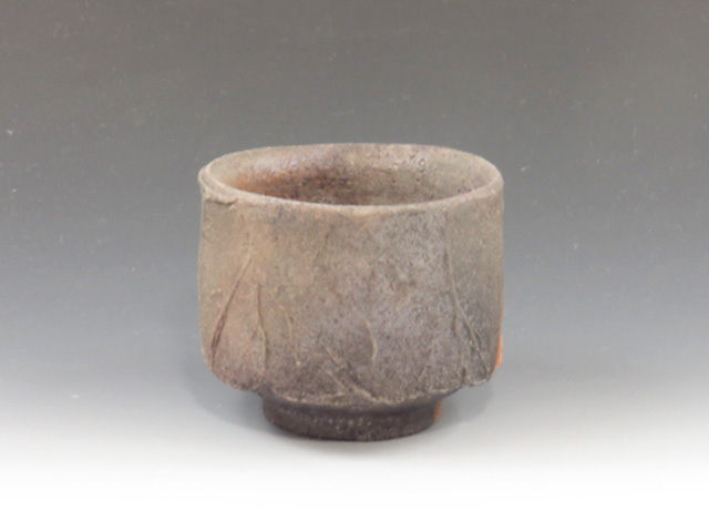 Bizen-Yaki (Okayama) Noriyasu Takezaki Japanese sake cup (guinomi) 6BIZ0109