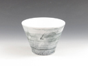 photo Oborisoma-Yaki (Fukushima) Seiho-Gama Japanese sake cup (guinomi) 1OBS0109