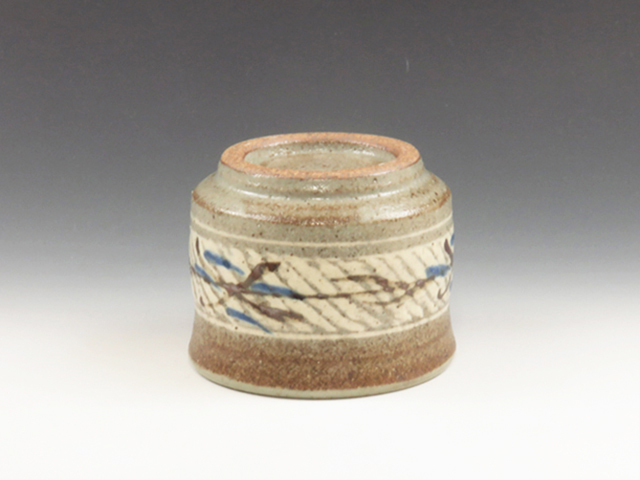 Mashiko-Yaki (Tochigi) Zogan-ten Japanese sake cup (guinomi) 2MAS0093