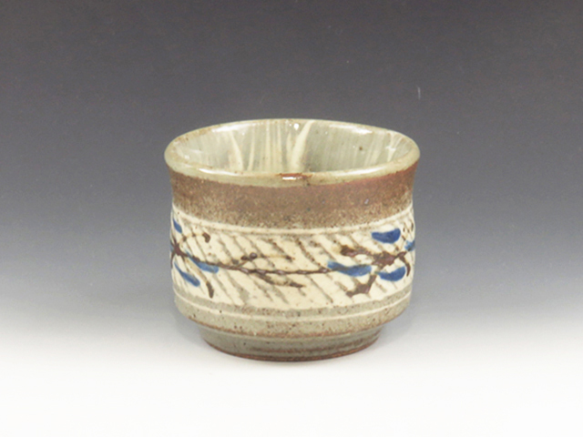 Mashiko-Yaki (Tochigi) Zogan-ten Japanese sake cup (guinomi) 2MAS0093