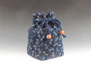 photo Japanese sake cup carrying pouch (Cotton / Dragonfly pattern )