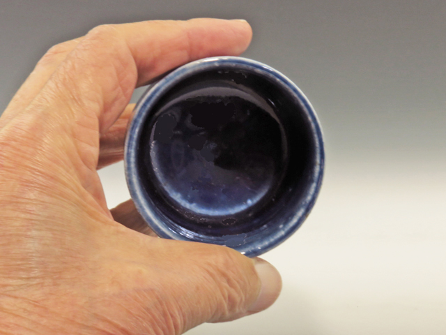 Iga-Yaki (Mie) Jyozan-Gama Japanese sake cup (guinomi) 4IGA0135